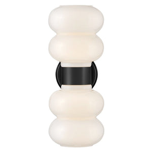 Joette 6" Two Lights Medium Sconce, Black