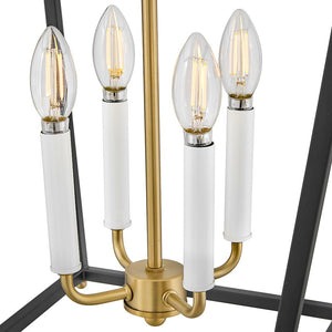Kawyn 13" Four Lights Small Semi-Flush Mount, Black