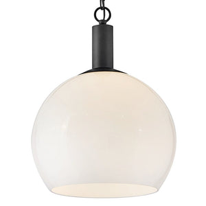 Oawyn 13" One Light Medium Pendant, Black