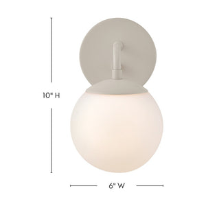 Daion 6" Medium Single Light Sconce, Light Taupe