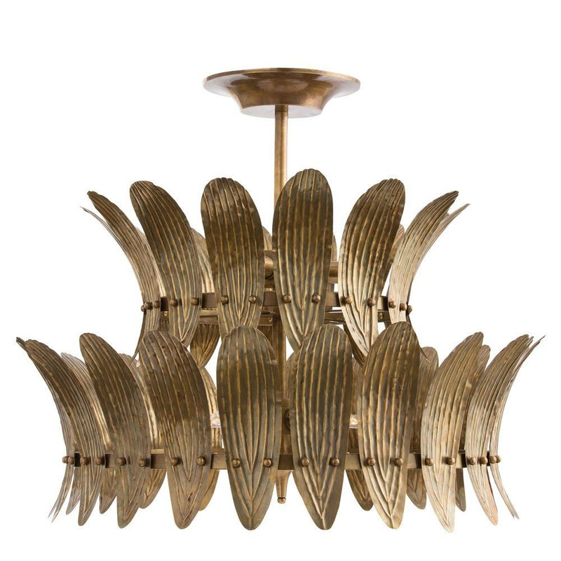 Velune 26" Eight Lights Two Tiered Chandelier, Vintage Brass