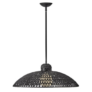 Invia 24" One Light Large Pendant, Black