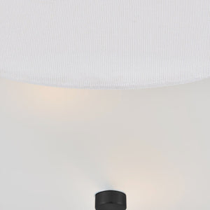 Xaiel 14" Two Lights Medium Semi-Flush Mount, Black