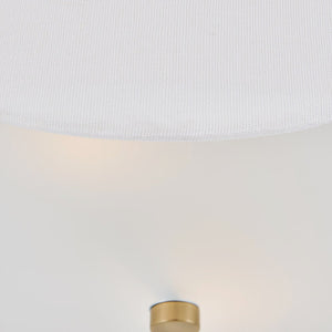 Xaiel 14" Two Lights Medium Semi-Flush Mount, Lacquered Brass