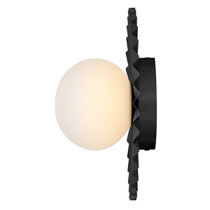 Fason 10" One Light Small Flush Mount, Black