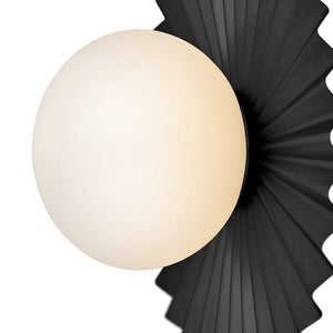 Fason 10" One Light Small Flush Mount, Black