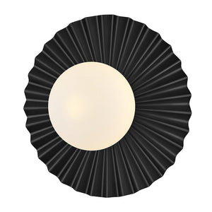 Fason 10" One Light Small Flush Mount, Black