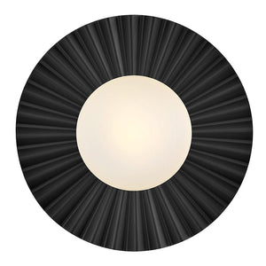 Fason 10" One Light Small Flush Mount, Black