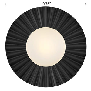 Fason 10" One Light Small Flush Mount, Black