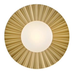 Fason 10" One Light Small Flush Mount, Lacquered Brass