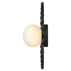 Fason 14" One Light Medium Flush Mount, Black