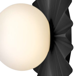 Fason 14" One Light Medium Flush Mount, Black