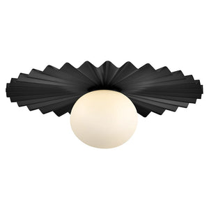 Fason 14" One Light Medium Flush Mount, Black