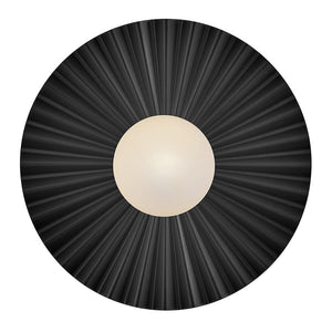 Fason 14" One Light Medium Flush Mount, Black