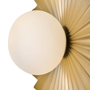 Fason 14" One Light Medium Flush Mount, Lacquered Brass