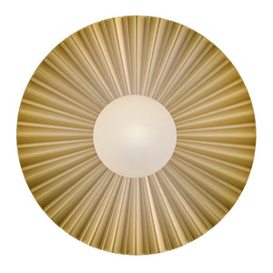 Fason 14" One Light Medium Flush Mount, Lacquered Brass