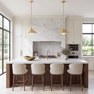 Yaar 16" One Light Large Pendant, Lacquered Brass