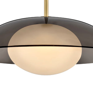 Bean 14" Medium Pendant, Lacquered Brass