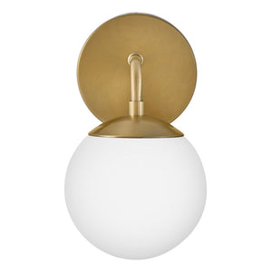Daion 6" Medium Single Light Vanity, Lacquered Brass