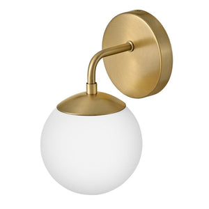 Daion 6" Medium Single Light Vanity, Lacquered Brass