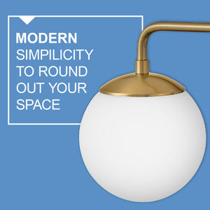 Daion 6" Medium Single Light Vanity, Lacquered Brass