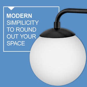 Daion 15" Two Lights Small Vanity, Black