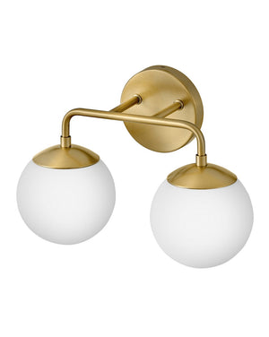 Daion 15" Two Lights Small Vanity, Lacquered Brass