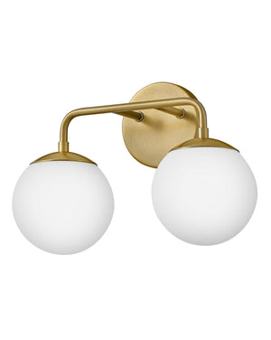 Daion 15" Two Lights Small Vanity, Lacquered Brass