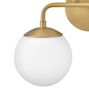 Daion 15" Two Lights Small Vanity, Lacquered Brass