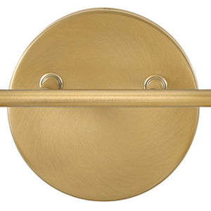 Daion 15" Two Lights Small Vanity, Lacquered Brass