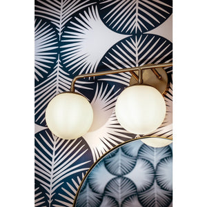 Daion 24" Three Lights Medium Vanity, Lacquered Brass