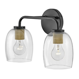 Farie 15" Two Lights Small Vanity, Black