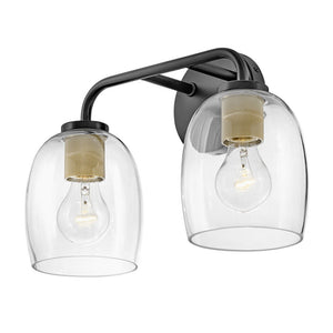 Farie 15" Two Lights Small Vanity, Black