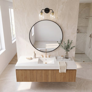 Farie 15" Two Lights Small Vanity, Black