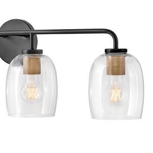 Farie 33" Four Lights Large Vanity, Black