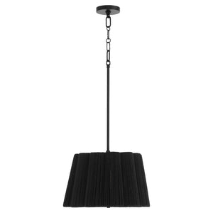 Norel 16" Three Lights Pendant, Matte Black
