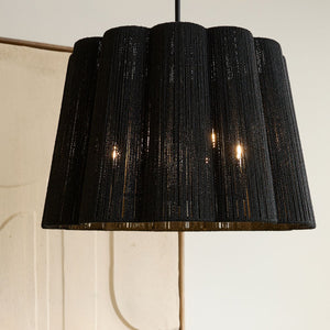 Norel 16" Three Lights Pendant, Matte Black