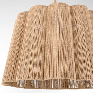 Norel 26" Six Lights Pendant, Brushed Brass