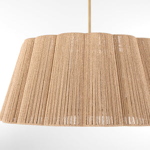 Norel 32" Eight Lights Pendant, Brushed Brass