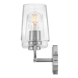 Quaan 14" Two Lights Small Vanity, Chrome / Clear Glass