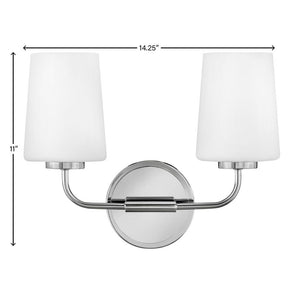 Quaan 14" Two Lights Small Vanity, Chrome