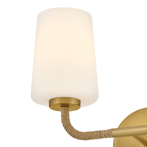 Quaan 14" Two Lights Small Vanity, Lacquered Brass