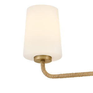 Quaan 24" Three Lights Medium Vanity, Lacquered Brass / Etched Opal Glass