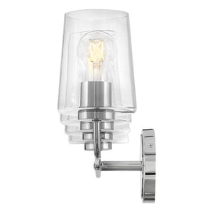 Quaan 33" Four Lights Large Vanity, Chrome / Clear Glass