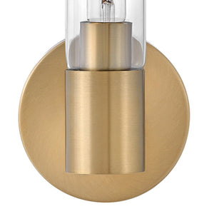 Berie 5" Medium Single Light Vanity, Lacquered Brass