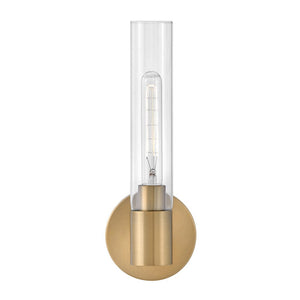 Berie 5" Medium Single Light Vanity, Lacquered Brass