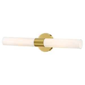 Berie 5" Two Lights Large Vanity, Bright Brass