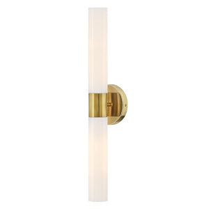 Berie 5" Two Lights Large Vanity, Bright Brass