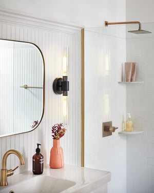 Berie 5" Two Lights Large Vanity, Black