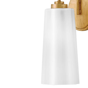 Paar 5" Medium Single Light Vanity, Distressed Brass